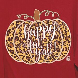 Girlie Girl Originals Long Sleeve T-Shirt XL Spiced Cranberry Fall Pumpkin Autum